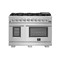 Forno Capriasca Titanium Professional 48In. Freestanding Gas Range FFSGS6260-48 - alternate 1